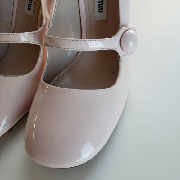 Miu Miu Mary Jane Heel Shoes - Nude Pink - Picture 7 of 8